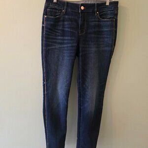 WHBM Chain Detail Skinny Ankle Jeans, Size 6, Like New